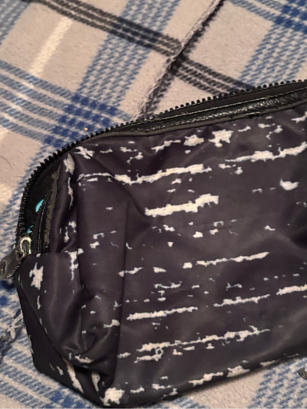 Cynthia Rowley Black and White Patterned Cosmetic Pouch